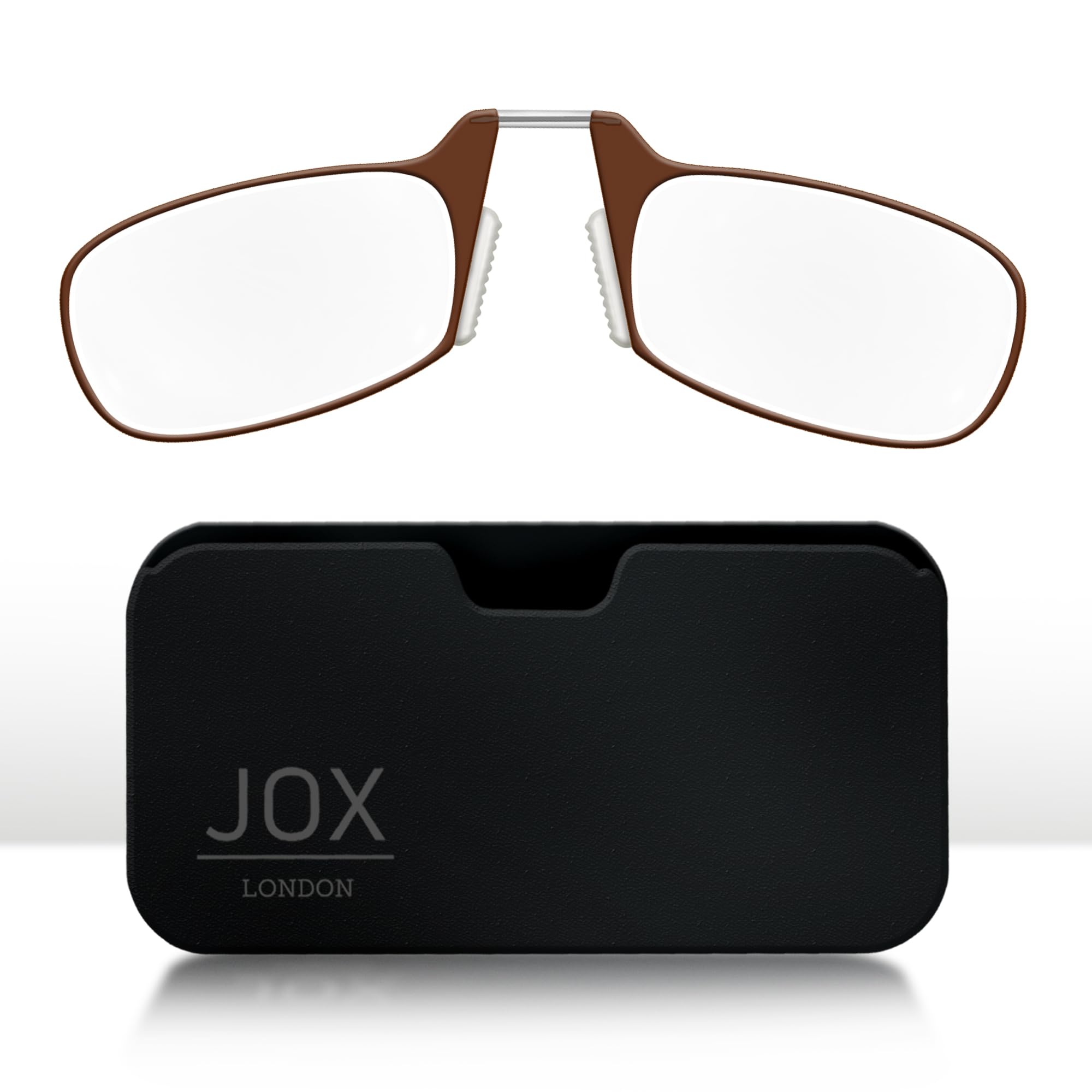 JOX Nose Reading Glasses with Compact Case, Slim Nose Reading Glasses to stick on the mobile phone, Flex-Fit Technology - Image 2
