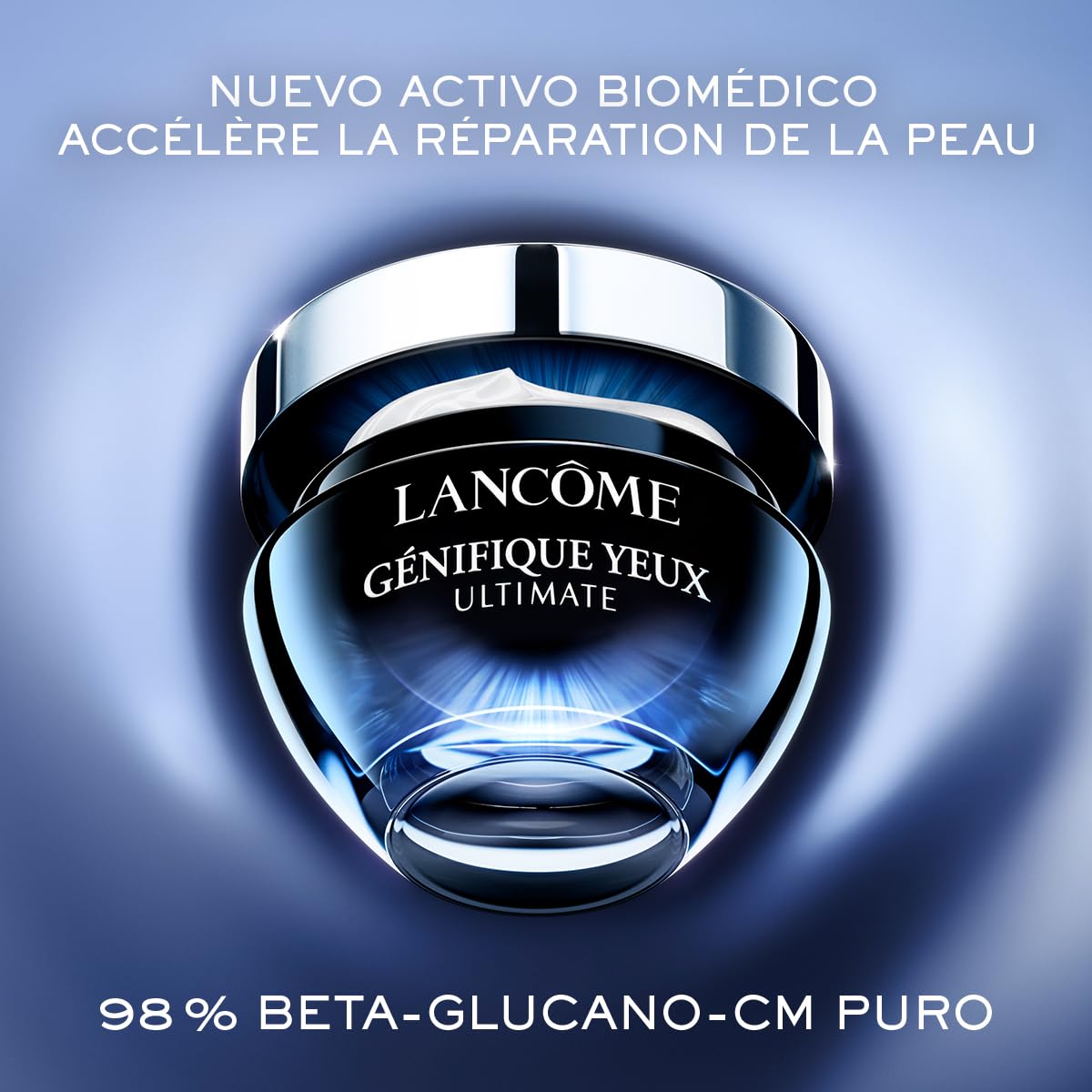 Lancôme - Génifique Ultimate Eye Cream – Tratamiento Contorno de Ojos Antiedad, Ojeras y Líneas de Expresión – Crema Reparadora – Fórmula Patentada, Beta-Glucanos-CM, Enoxolona - 20ml