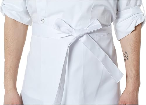 Miniatura 4 de BE THE CHEF Delantal de cintura de 4 colores con bolsillo para chef, restaurante, pub, café, camarero, servidor