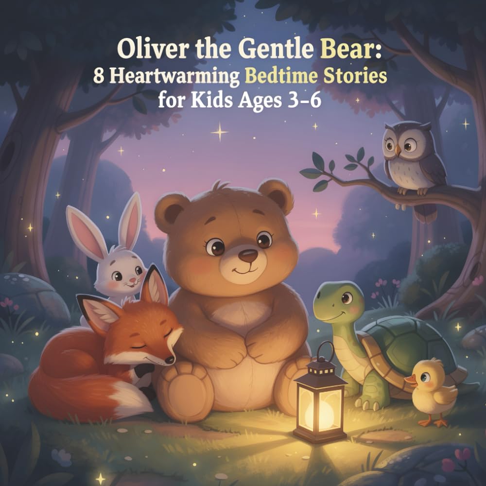 Oliver the Gentle Bear: 8 Heartwarming Bedtime Stories for Kids Ages 3–6: "Gentle Animal Adventures Teaching Sharing, Friendship & Calm Sleep" (Thinky Tots Bedtime Tales)
