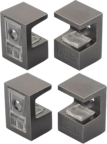 Soporte de estante de vidrio para abrazadera de vidrio, clip de estante ajustable para 0.197-0.315in de grosor, 4 piezas