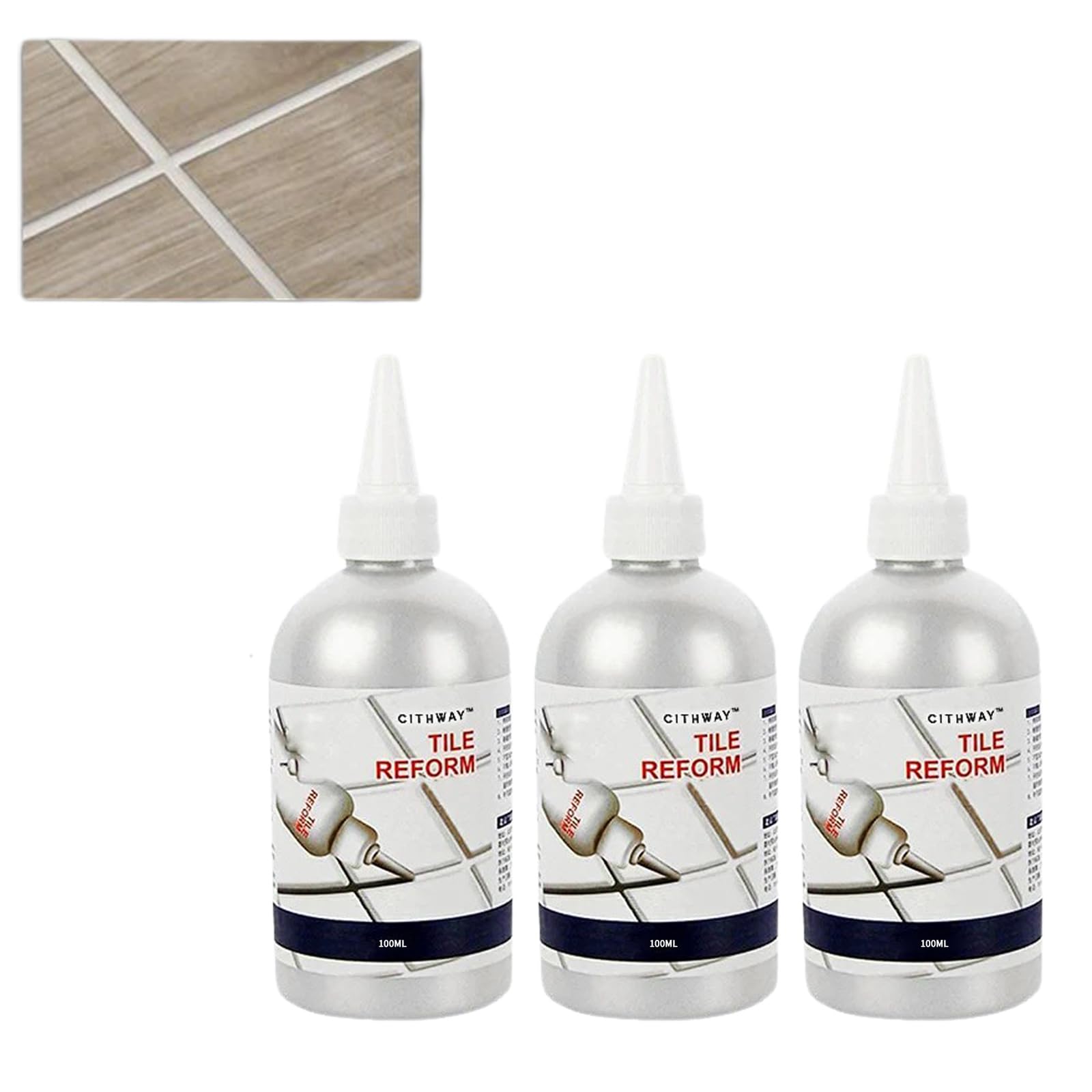 Cithway Waterproof Tile Gap Repair Filler，Tile Grout Repair Agent，Waterproof Tile Gap Repair Filler，Repair and Renew Tile Joints，A Variety of Colors