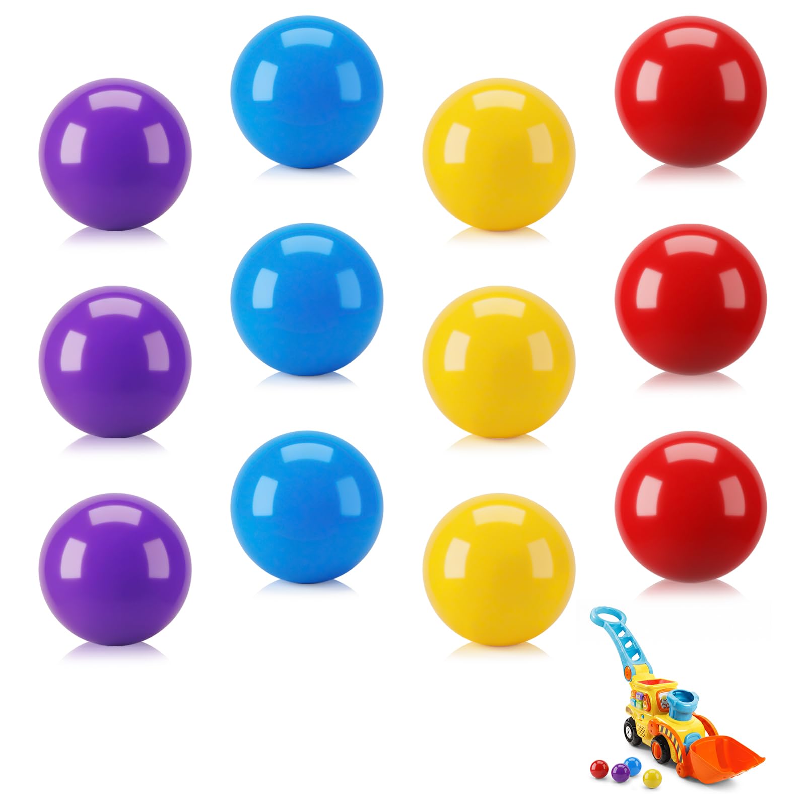 Replacement Balls Compatible with VTech, Multi Color Toy Balls, 12 Pieces