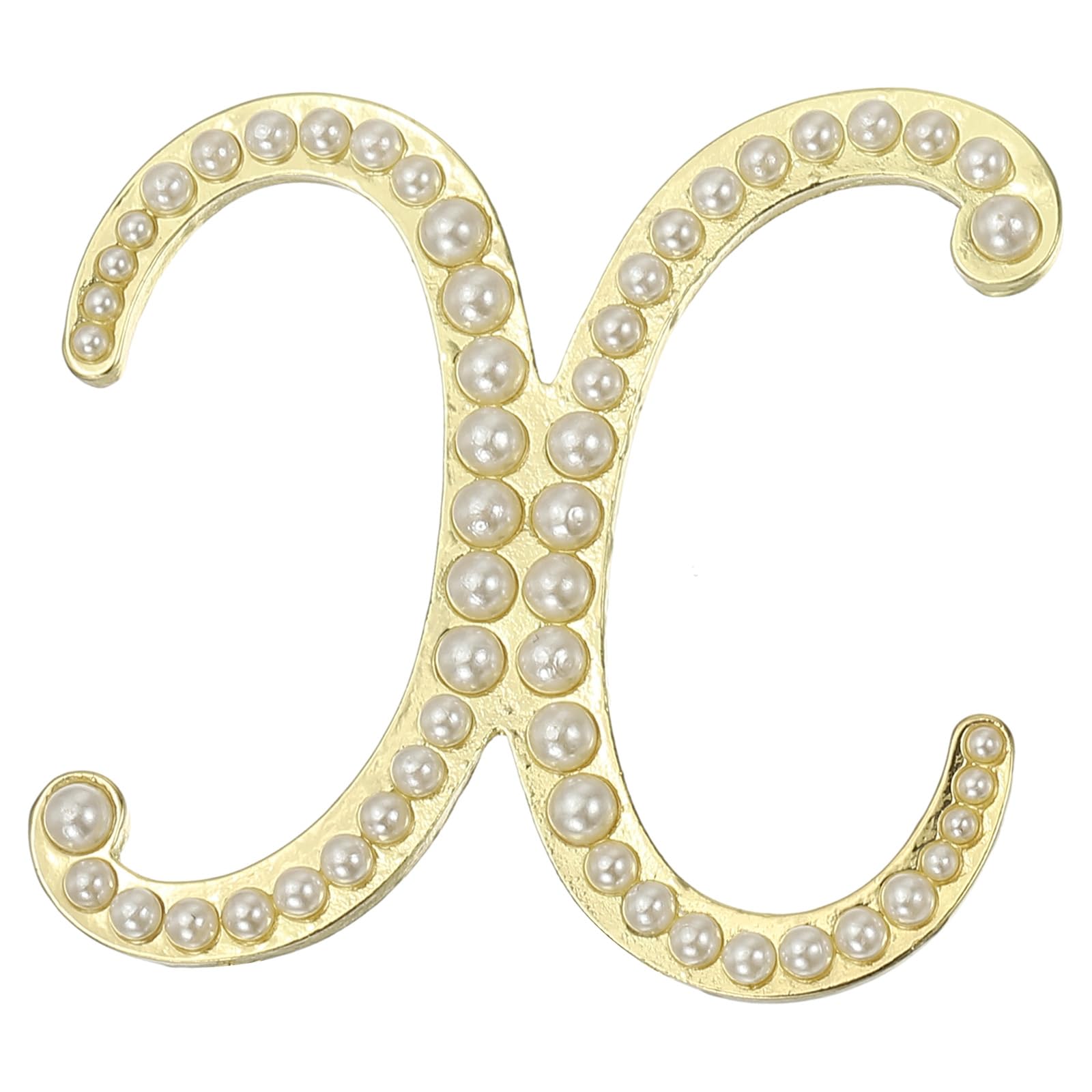 PATIKIL Letter Brooch Pins, Pearl Initial Alphabet Letter Lapel Badges Pin for Women Men Girl Wife Suits Clothes Dress Bouquet Coat Hat Bag Craft Party