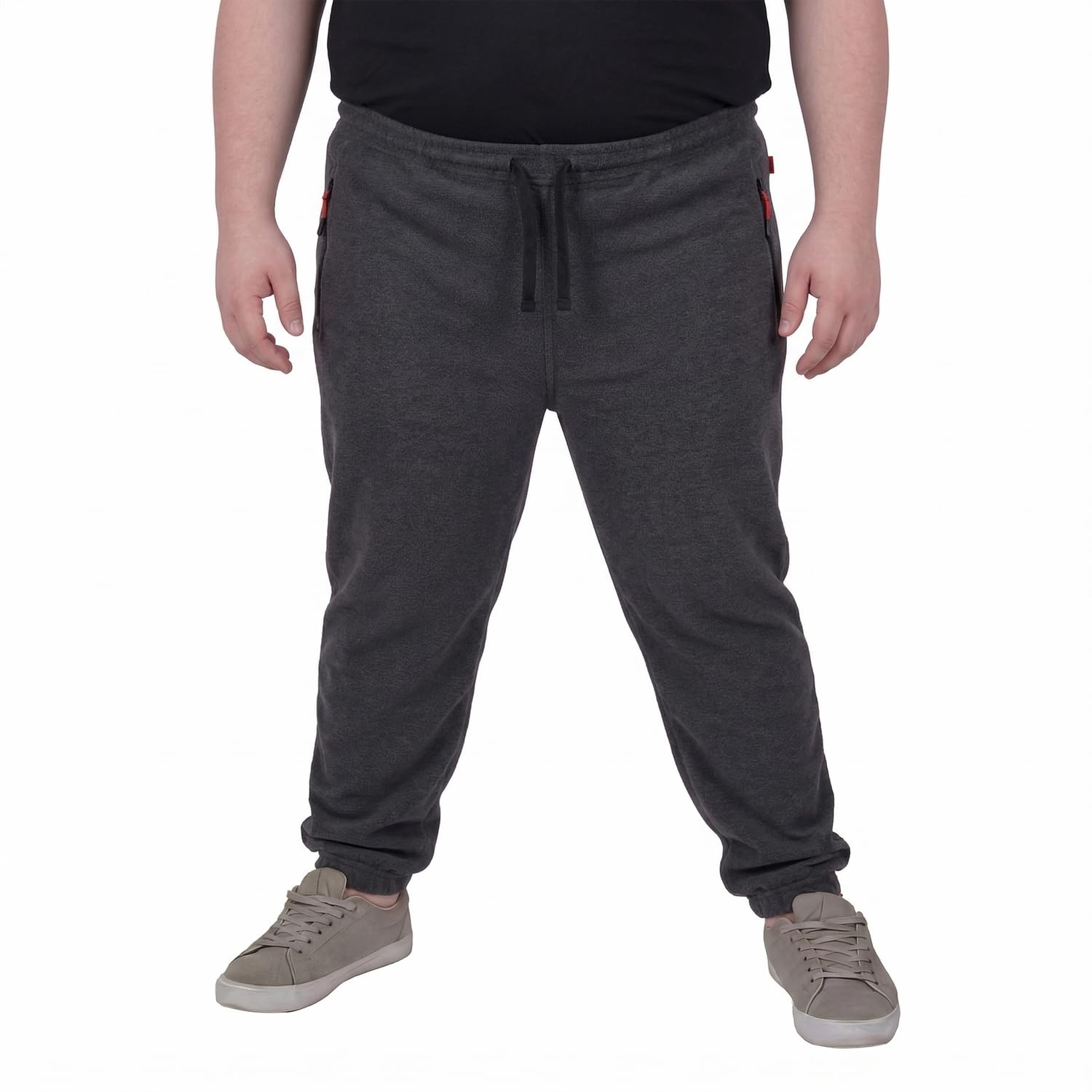 ADAMO Pantalones de chándal largos con puños y cremallera Serie SYMI para hombres hasta tallas grandes, 14XL