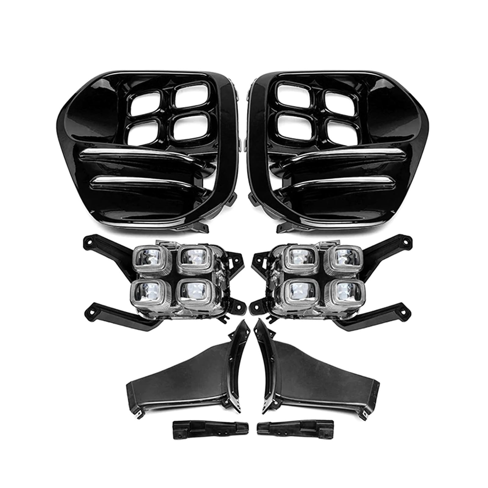 XCZPRKMXY LED DRL Daytime Running Light Front Bumper Driving Fog Lamps Assembly Accessories Compatible With KIA Compatible with Sportage 2017 2018