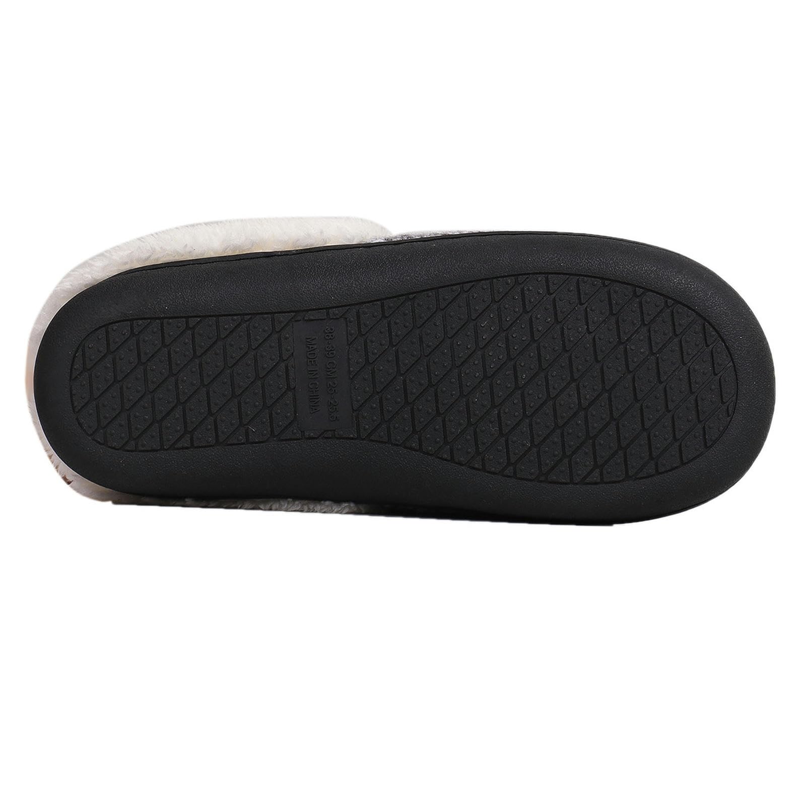 Pantofole Pantofole con Sola Spessa per Pannelli di Cotone Caldi E Non Slip Invernali con Pile Spessa-nero-40 41