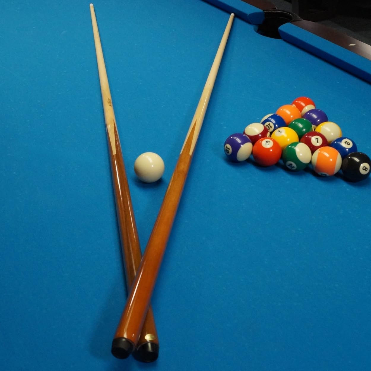 Winsport einteiliger Billard Queue Deluxe, robuster Pool Cue aus Ahornholz, 100cm 120cm 130cm 140cm 145cm, 12mm Schraubleder Spitze, Kinder und Erwachsene, Billardqueue Gastronomie Jugendeinrichtungen