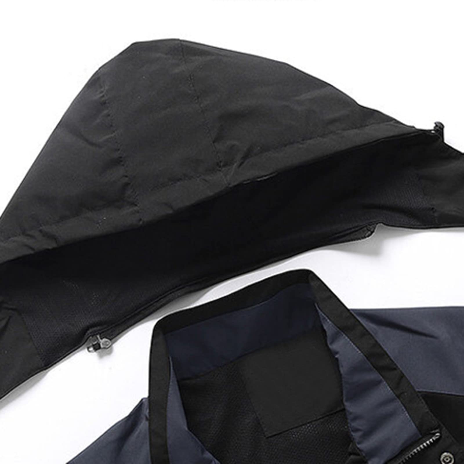 Genérico Chubasquero Hombre Impermeable - Chaqueta informal transpirable impermeable con capucha sólida para hombre diseño de vuelo clásico ideal otoño