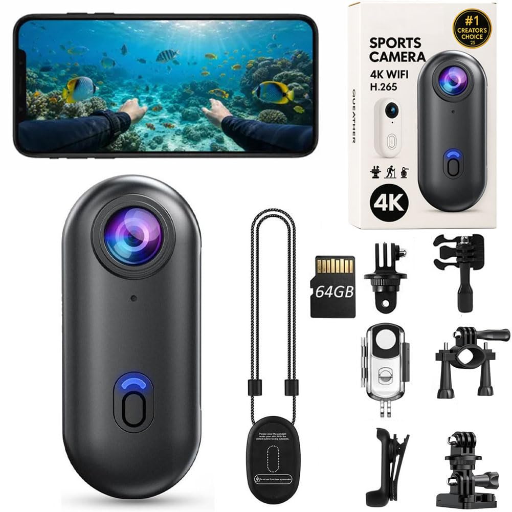 ActionSnap 4K Wearable Thumb Camera, POV Pro Body Camera with Spring Clip, Portable Mini Body Cam for Vlogging, Helmet Cam for Motorcycle, Travel, Cycling, and Hands-Free Recording-image-41