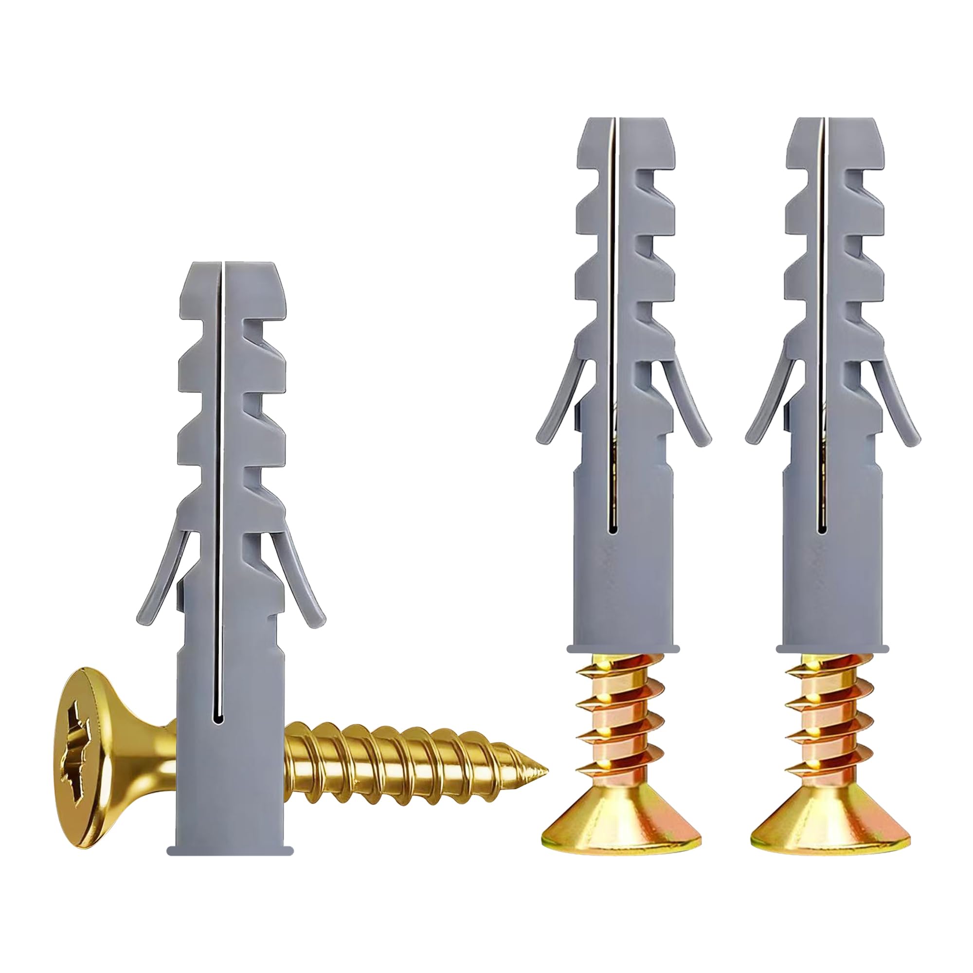 Jiahezhi 150 Pcs Heavy Duty Screw and Wall Plug Set M5 Anchor Bolts