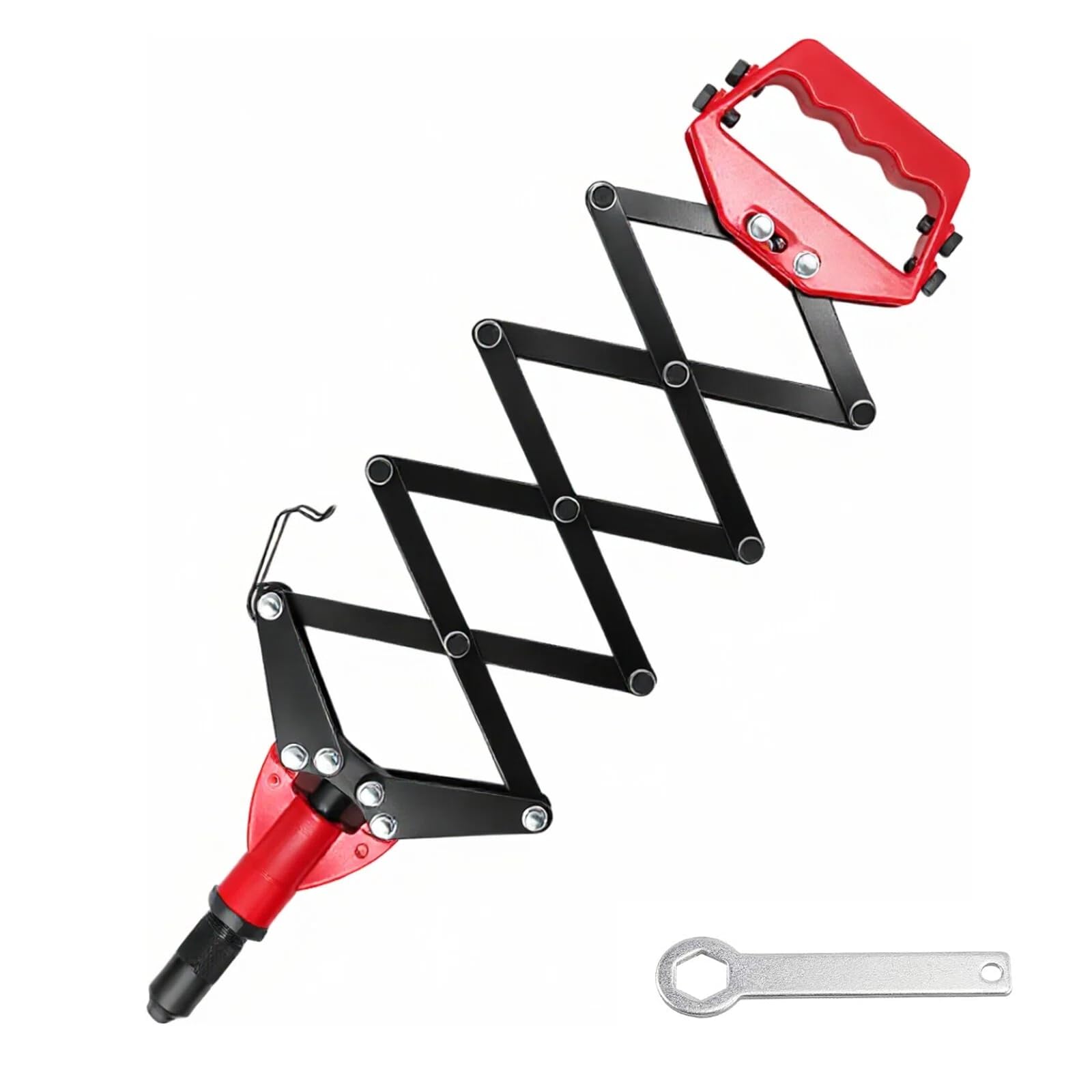 Crozgan 31.5in Heavy Duty Pop Rivet Gun with Wrench,Portable Rivet Gun for 3.2–6.4mm Rivets, Effort-saving for Domestic Use, Handicrafts, Repairs