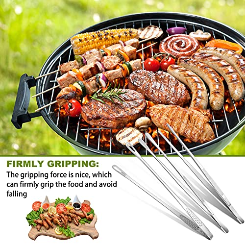 Geiserailie GEISERAILIE-TONGS-3172 3 Pieces Cooking Tweezer Tong Includes 2 Pieces 12 Inch Extra Long Tweezer Tongs And 11 Inch Stainless Steel Kitchen Food Tong Bread Clip Pastry Clamp Barbecue Kitchen Tong thumb #5