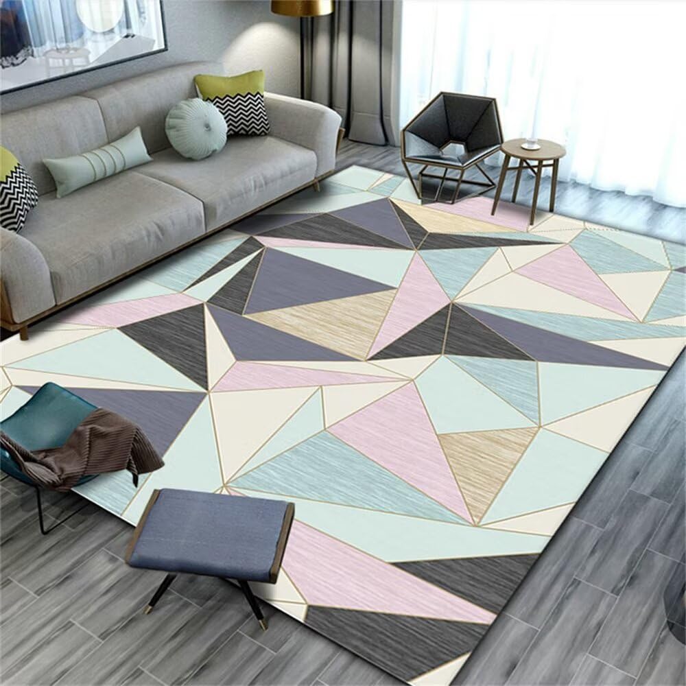 Tapis de jeu bébé XXL 180x280cm bleu et rose sur mesure