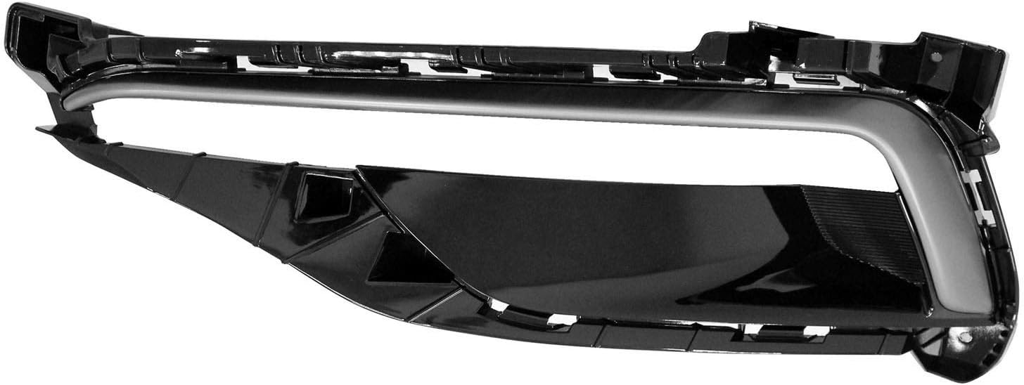 2015-2017 Hyundai Sonata Front Driver Side Fog Light Bezel; For Sport Models; Painted Gloss Black Finish; Made Of Pp Plastic Partslink HY1038130