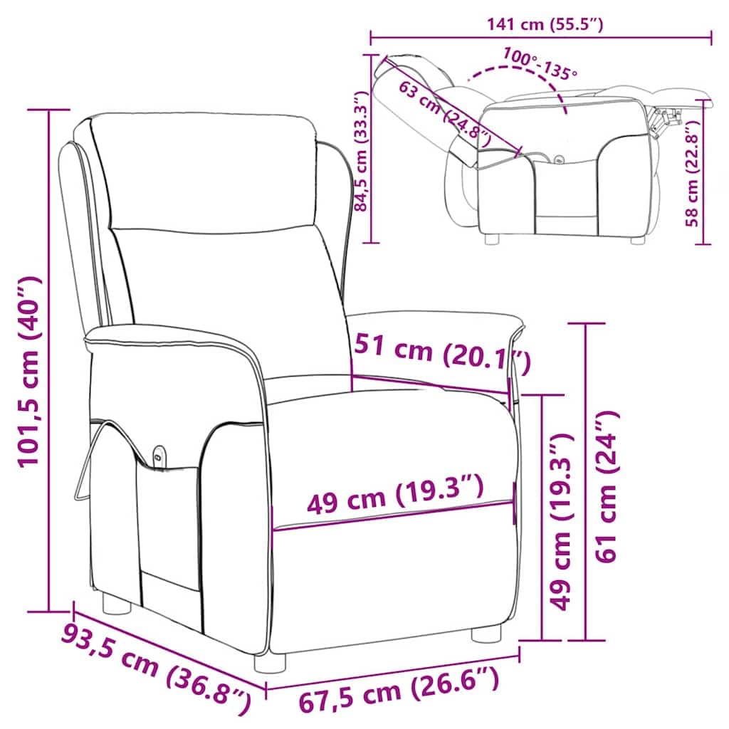 Fotel do masażu, ciemnozielony, 93,5 x 67,5 x 101,5 cm, materiał z funkcją ogrzewania, masaż wibracyjny i shiatsu, do salonu, sypialni, biura – fotel relaksacyjny dla redukcji stresu i