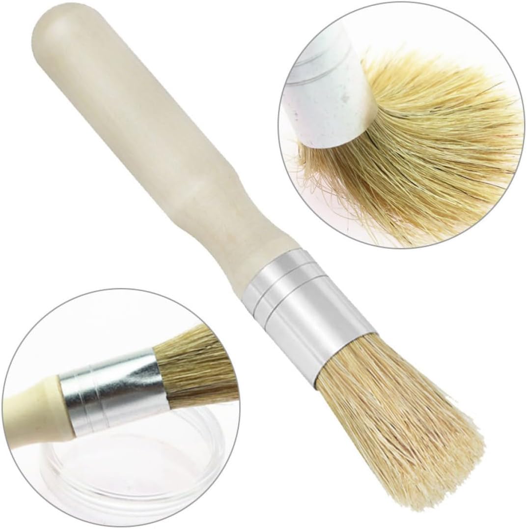 Head Wooden Stencil Brush for Painting and Detail Work