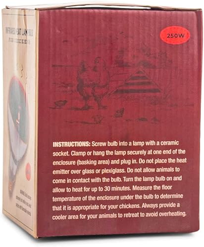 Miniatura 3 de Fluker's Culinary Coop - Lámpara de calor infrarroja para gallinero o animales al aire libre, 250 vatios