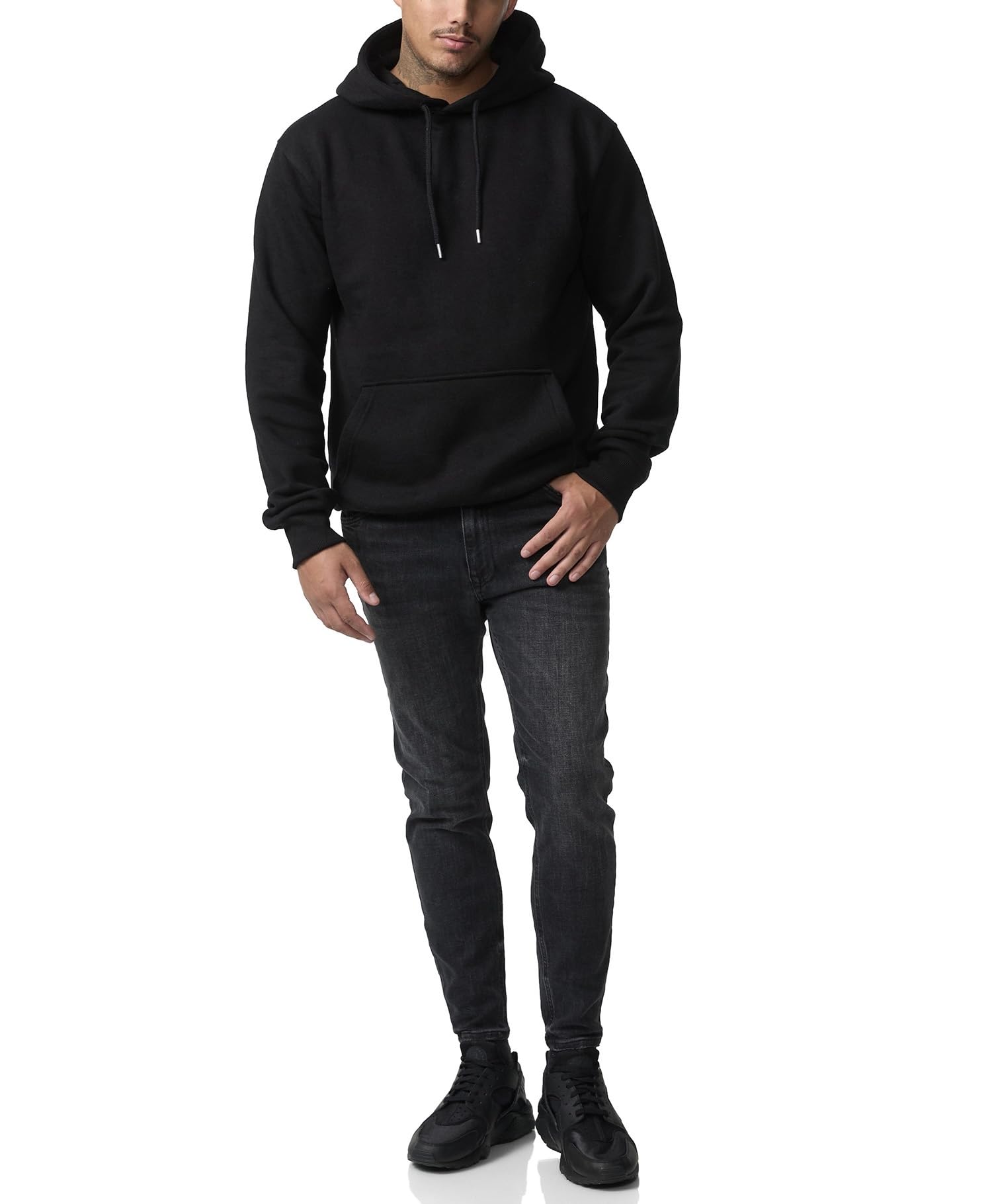 Smith & Solo Sweat a Capuche pour Homme, Sweatshirt col Rond, Manches Longues, Slim Coupe ​​, Hoody, Pull, Mélange de Coton de Haute qualité pour Homme