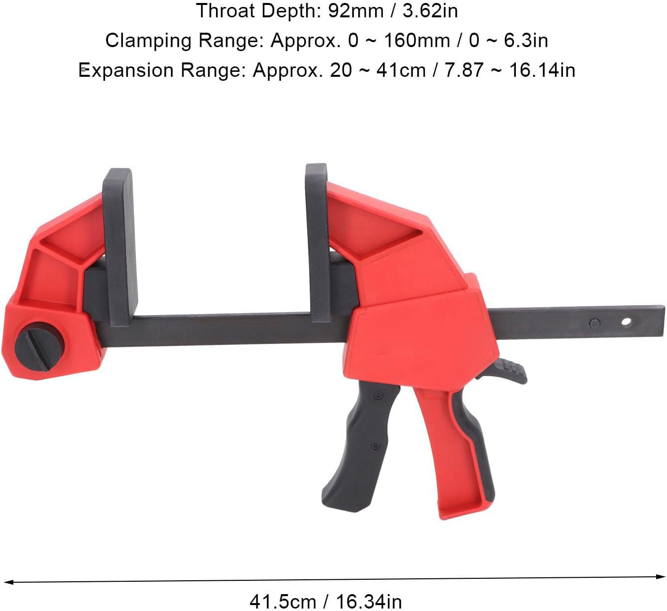 Bar Clamp Quick Grip Clamp F Clamp 6in Heavy Duty Adjustable Fixture Tool Steel 235kg Clamping Force for Woodworking Metalworking Carpenters Professionals