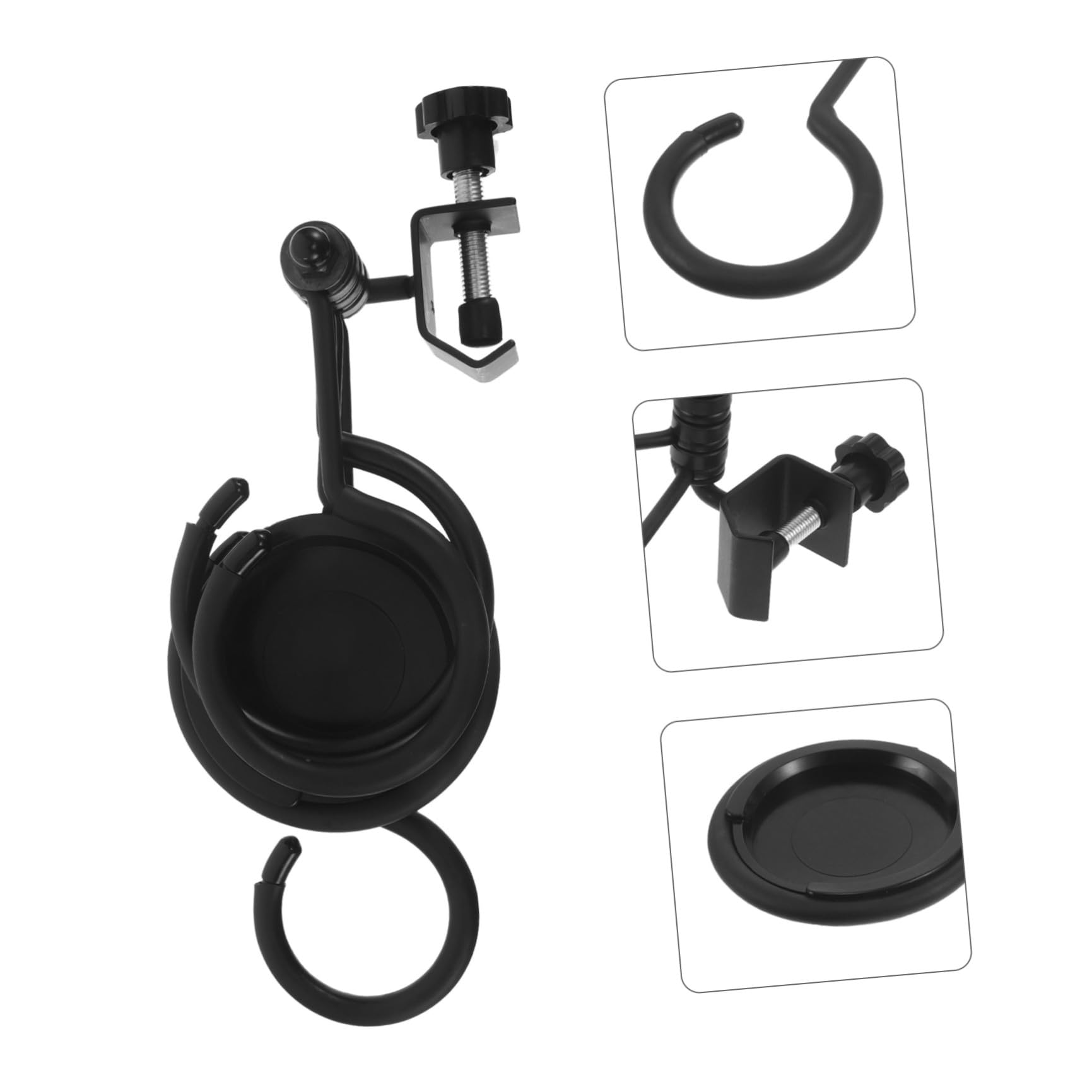 ULTECHNOVO Supporto con Metallo Tromba Sordina in per Trombone e Plastico Nero, Resistente e Leggero Vassoio Girevole per Concerti e Ambienti