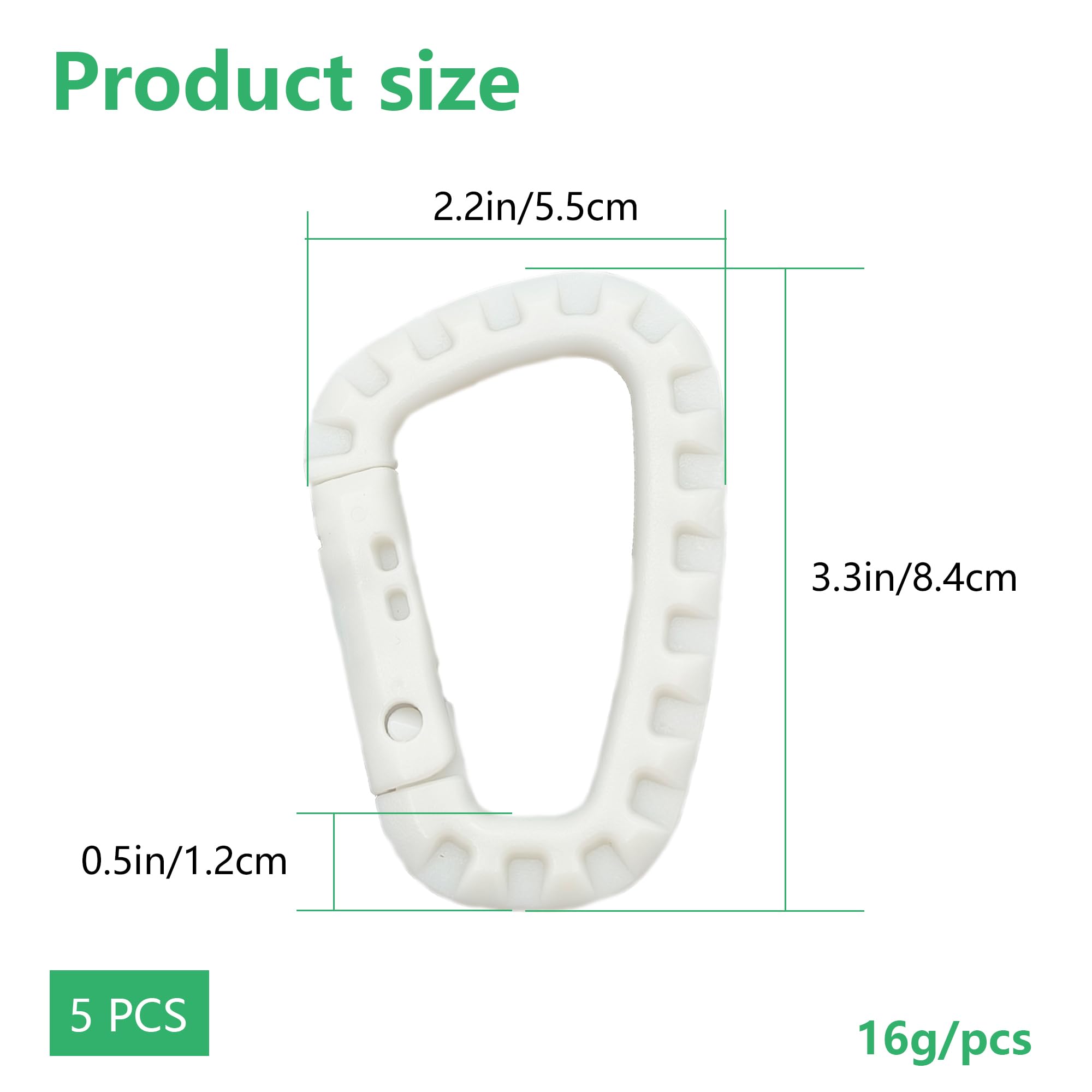XCSJ 5 Pcs Moschettone In Plastica, Luminoso, Moschettone Da Esterno Arrampicata In Plastica Moschettoni Moschettone Tattico Per Esterni, Campeggio, Pesca, Trekking, Viaggi, Notte (A XCSJ 5 Pcs Moschettone In Plastica, Luminoso, Moschettone Da Esterno Arrampicata In Plastica Moschettoni Moschettone Tattico Per Esterni, Campeggio, Pesca, Trekking, Viaggi, Notte (A