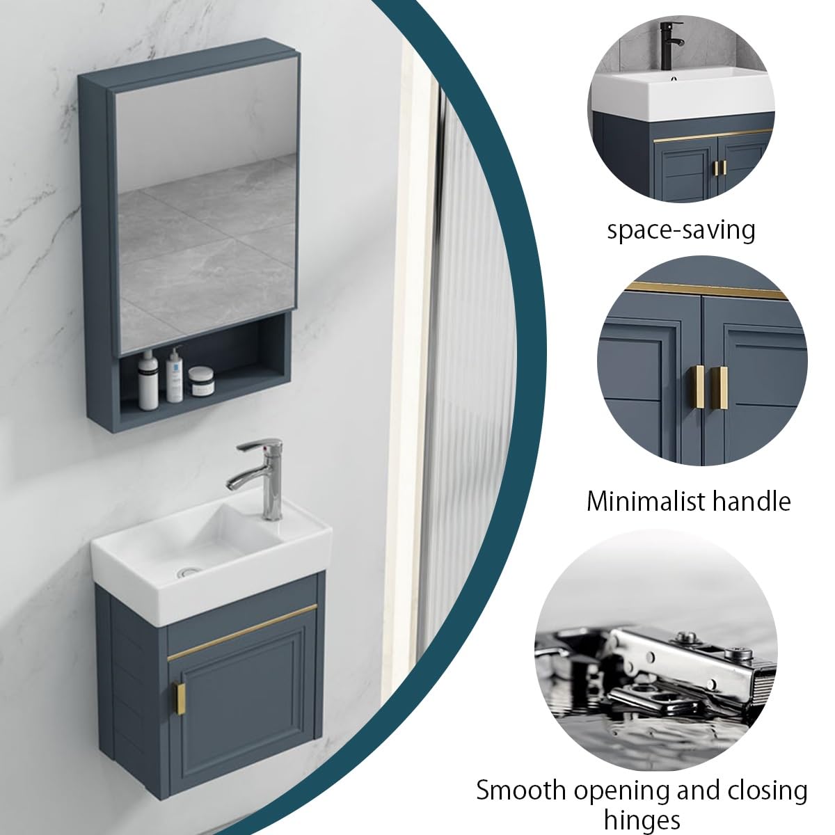 30cm Lavabo Mural En Céramique Blanche,Lave Main Wc Avec Meuble,Lavabo À Poser Pour Petits Invités,Lavabo Suspendu À Fixer Au Mur,Lave Main Rectangulaire,Pour Vestiaire Salle De Bains Toilette(16.1*8.