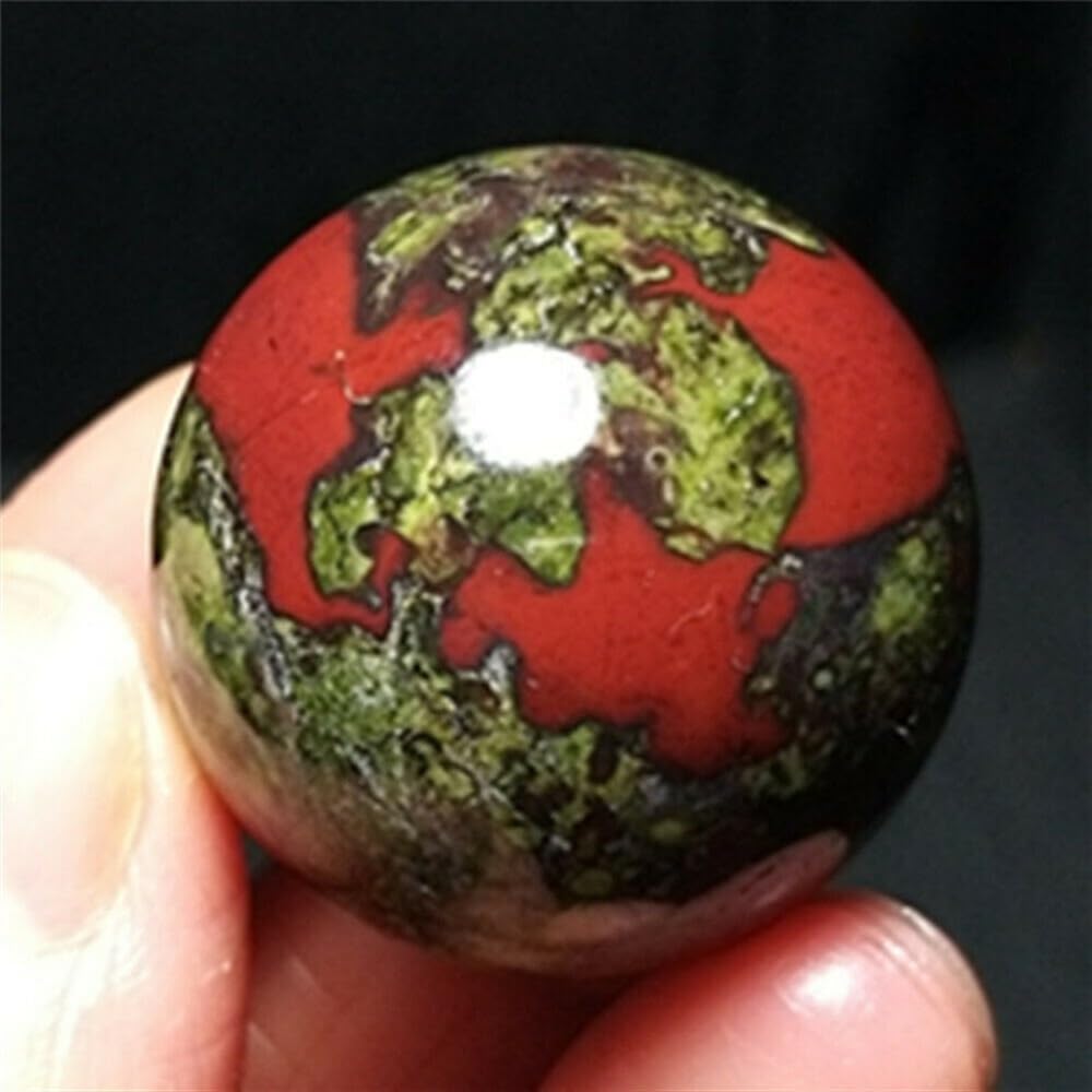MDBJTCYZN Rough Dragon Blood Stone Jasper Crystal Ball Ornaments (Size : 40-50mm)