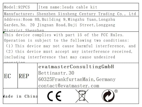 VASTFIRE 92pcs multifunktionales Automobilschaltungsprüfgerät Diagnosekabel für Automobilelektrik Multimeter
