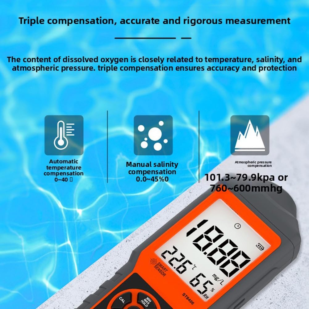 Analizador Digital de Oxígeno Disuelto DO para Detección de Calidad del Agua en Acuicultura