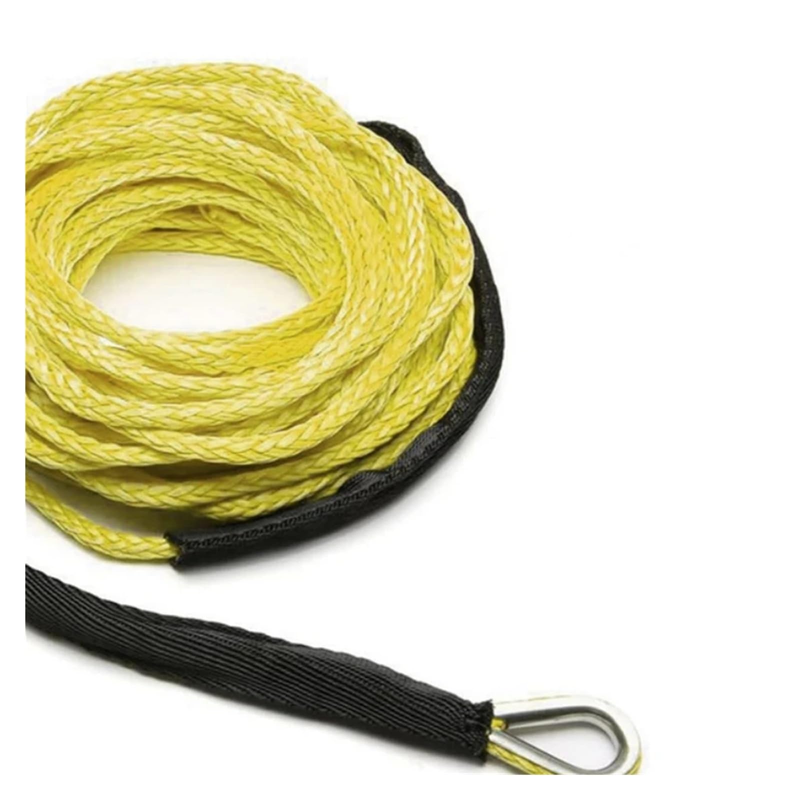 Pas holowniczy 15 m x 6 mm, syntetyczny kabel do wyciągarki samochodowej o udźwigu 10000 funtów, SUV, zamienny, holowniczy Ultramocny