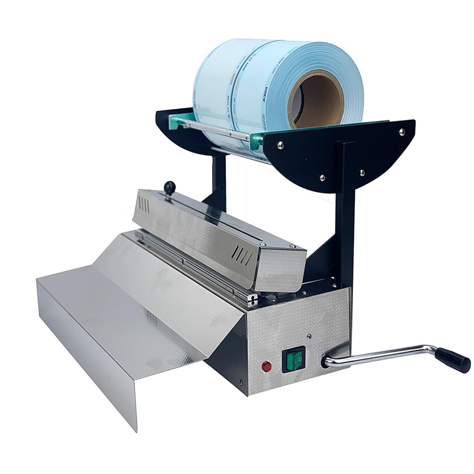 GYKOZY Lab Bag Sealing Machine, Bag Sealer with 6 Temperature Adjustable, Double-edged Knife, Stainless Steel Thermal Sealing Machine
