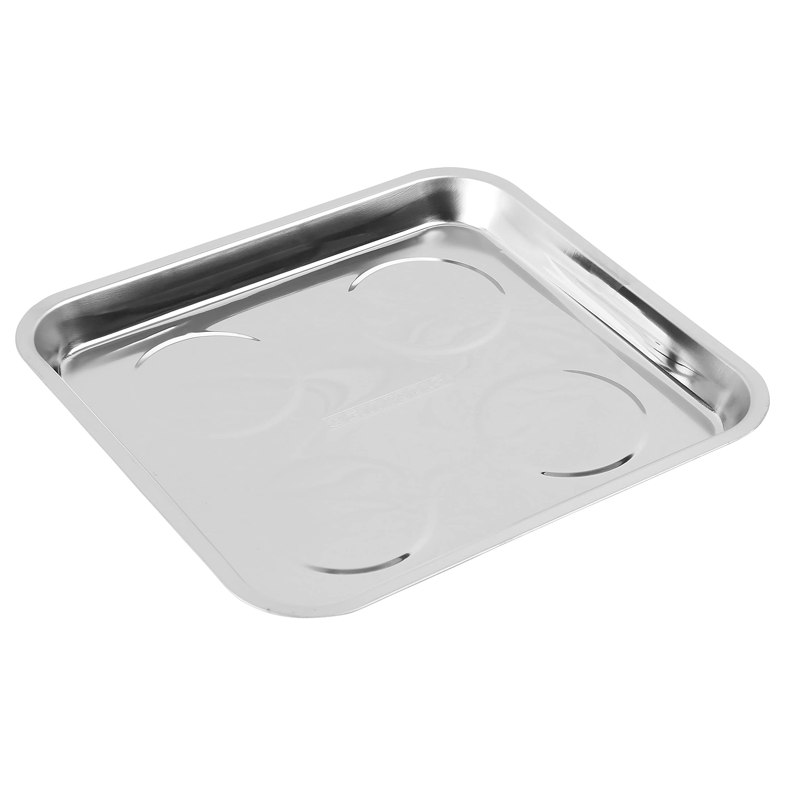 OEMTOOLS 25119 10 Inch x 11 Inch Square Magnetic Tray, Magnet Tool Holder, Heavy Duty Stainless Steel Construction, Tool Organizer Tray Securely Holds