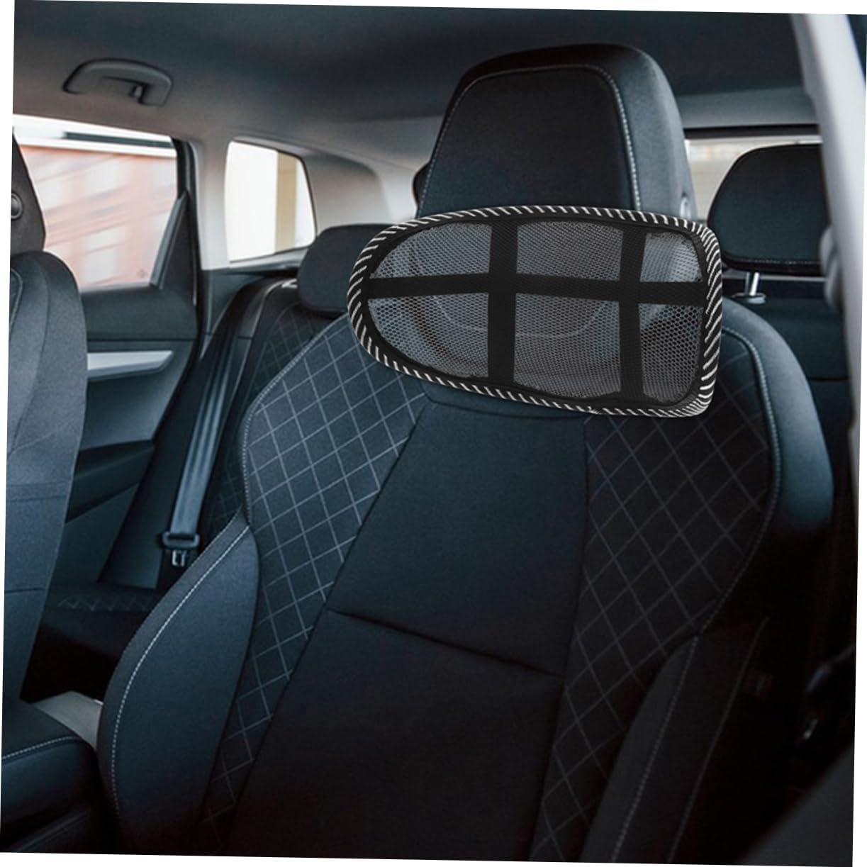 Kichvoe 2pcs Breathable Mesh Car Headrest Pillow Compact Portable Neck Support Cushion for Driving Office Chair and Sleeping Cooling Head Rest for Summer Comfort image 4