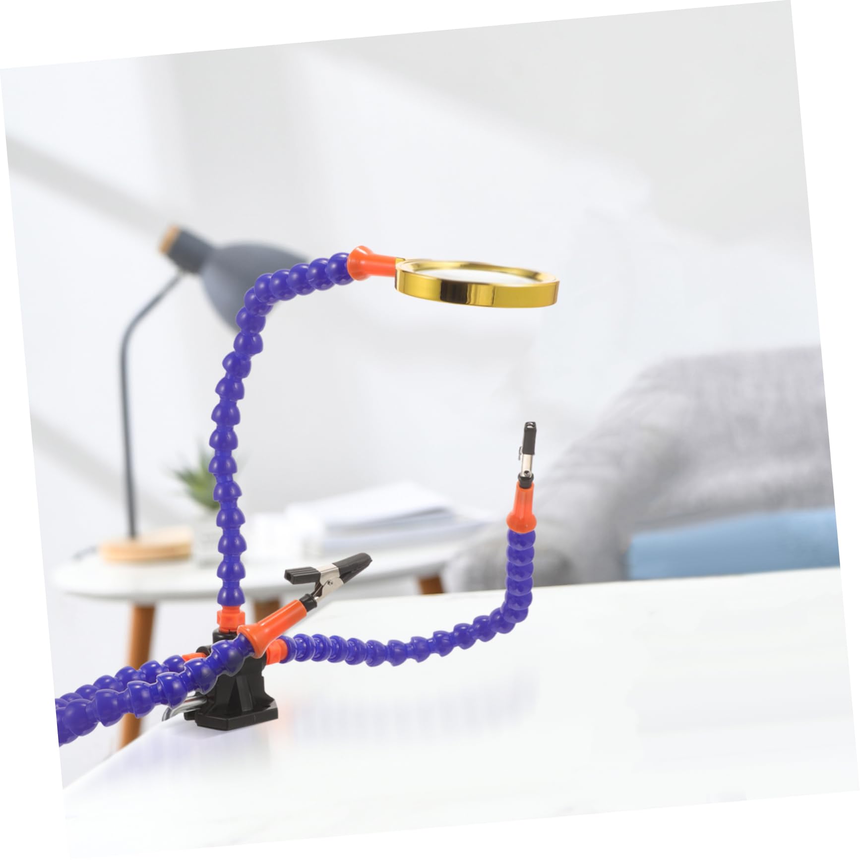 HOMSFOU Accessoires pour Table de Soudage Pince Crocodile 3 Griffes en Métal et Caoutchouc Loupe pour Soudure et Réparation Facile en Modélisme Aéronautique