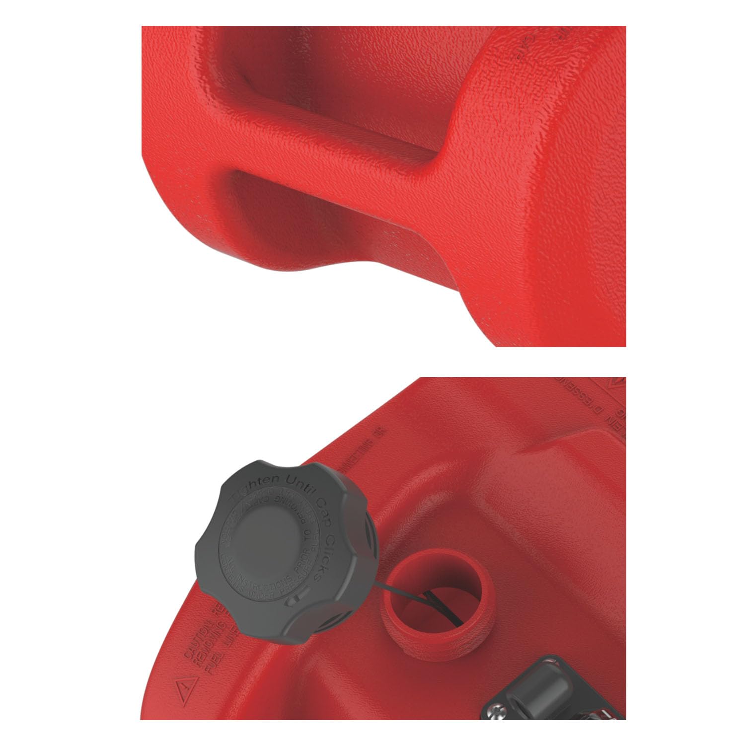 LIGHTEU, SEAFLO Tragbarer Boot Kraftstofftank 24L (6 Gallonen) Benzintank mit Füllstandsanzeige Marine Außenborder Tank HDPE Rot, SFGT-24-01