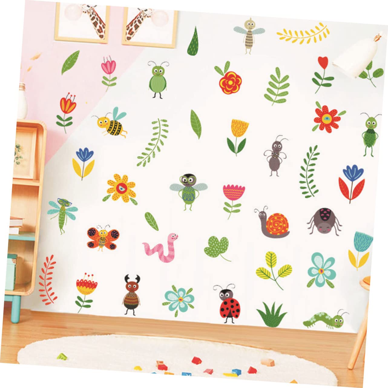 5 Juegos De Pegatinas De Pared De Insectos Decoración Retro Papel Tapiz Pegatinas De Pared Para Guardería Niñas Pegatinas Para Dormitorio De Niñas Pegatinas De Verano