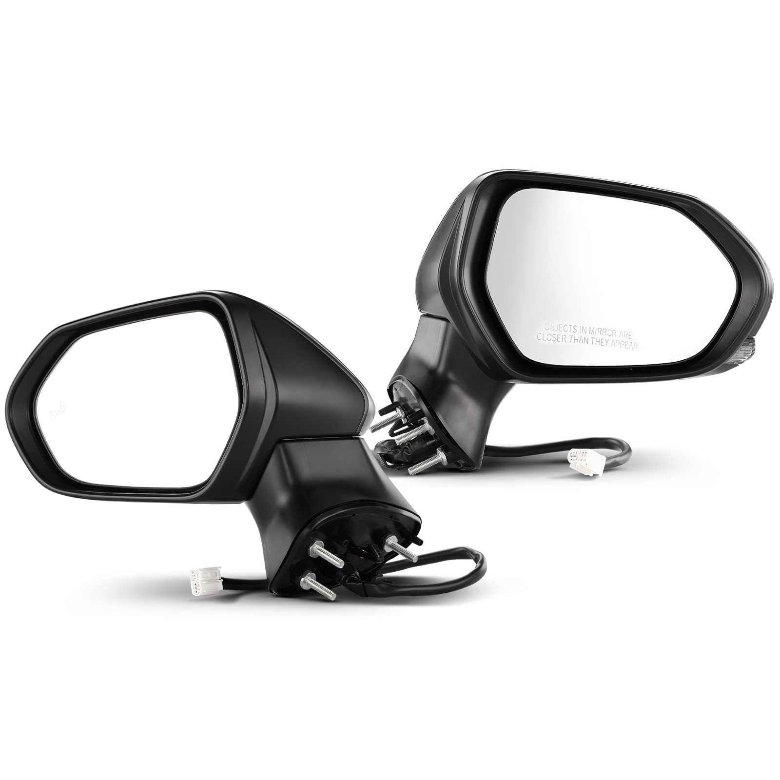 A-Premium Passenger Side Power Mirror For Toyota Camry 2018-2022 - Black, Manual Fold, Non-Heated