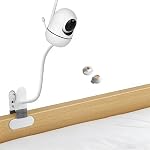 Baby Monitor Flexible Mount for HelloBaby HB65/HB6550/HB6558/HB66/ANMEATE SM935E/SM650|,No Tools, No Wall Damage, Portable with 360° Angle Adjustment (Twist)