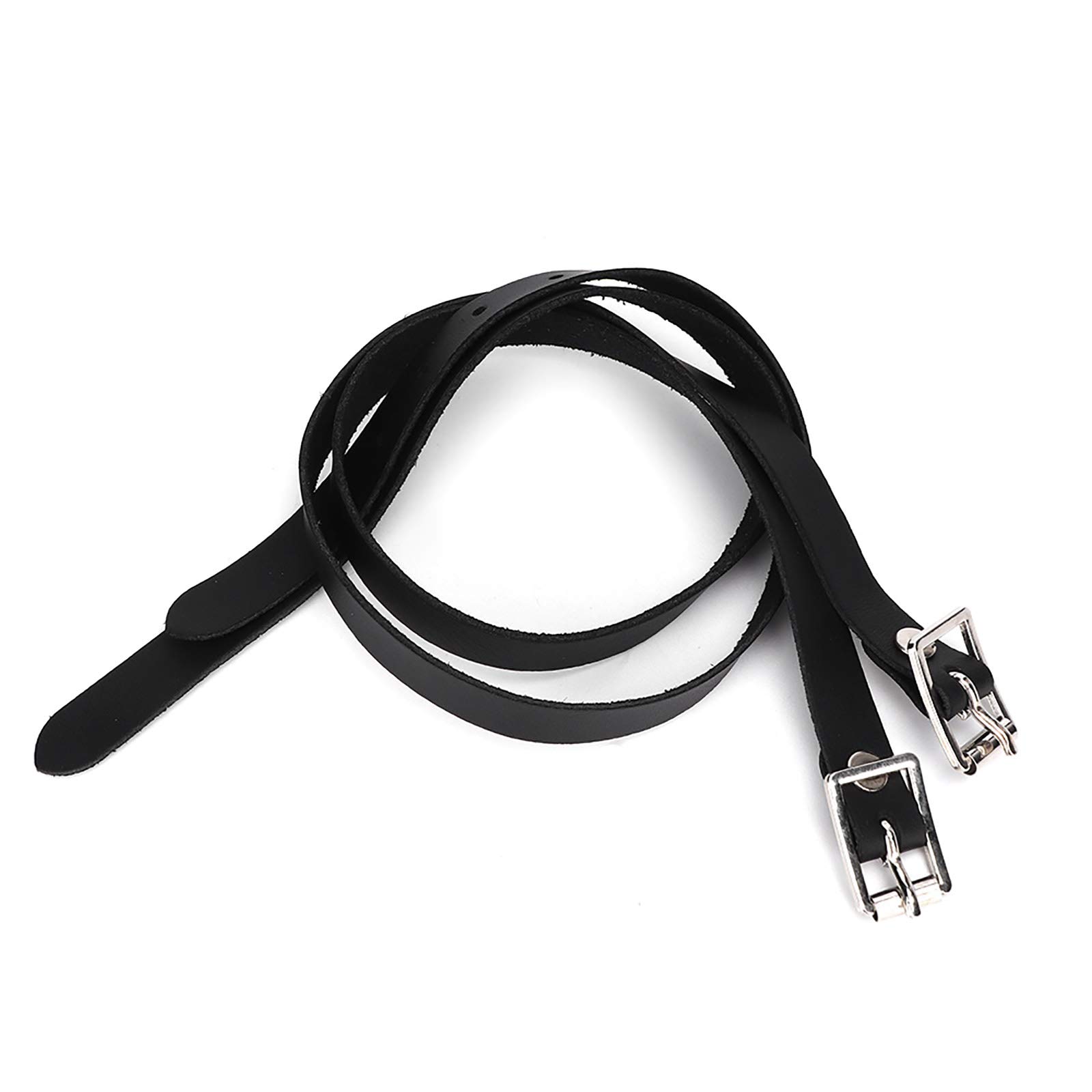 Yolispa Correas de Estribo 1 par de Correas de Estribo Alargadas con Hebilla de Acero Inoxidable Accesorios para Herramientas de Caballo para El Control de Equitación