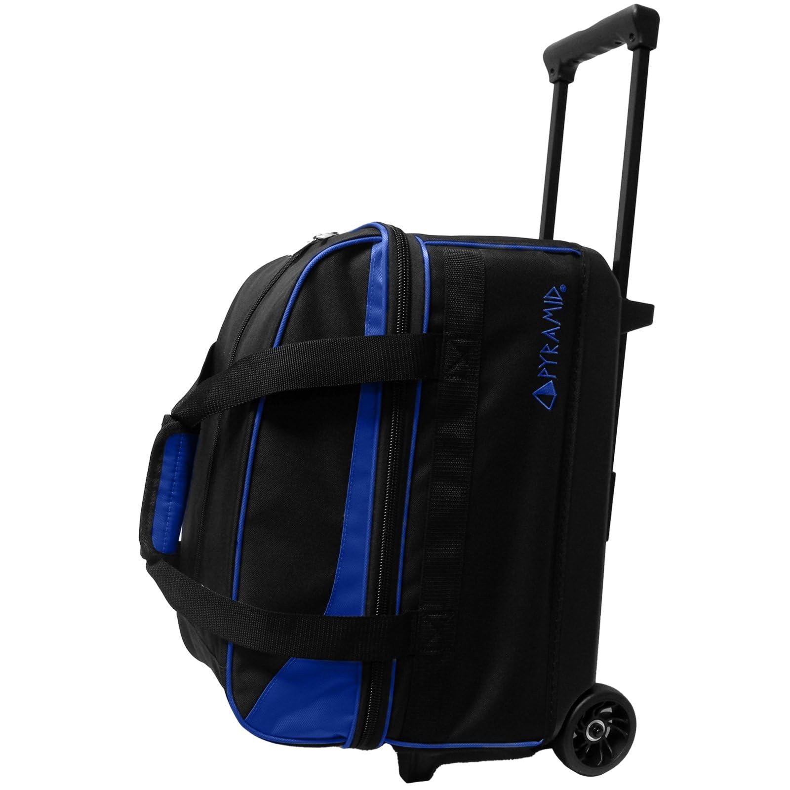Pyramid Prime Double Roller 2 Ball Bowling Bag with Large Separate Compartment for Bowling Shoes Up To US