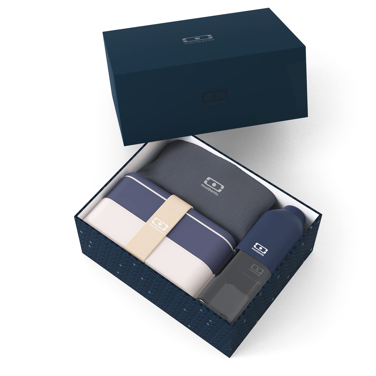 monbento, Lunch Gift Box, With Bento Box MB Original Natural Made in France, MB Pochette L Natural Bag - Image 2
