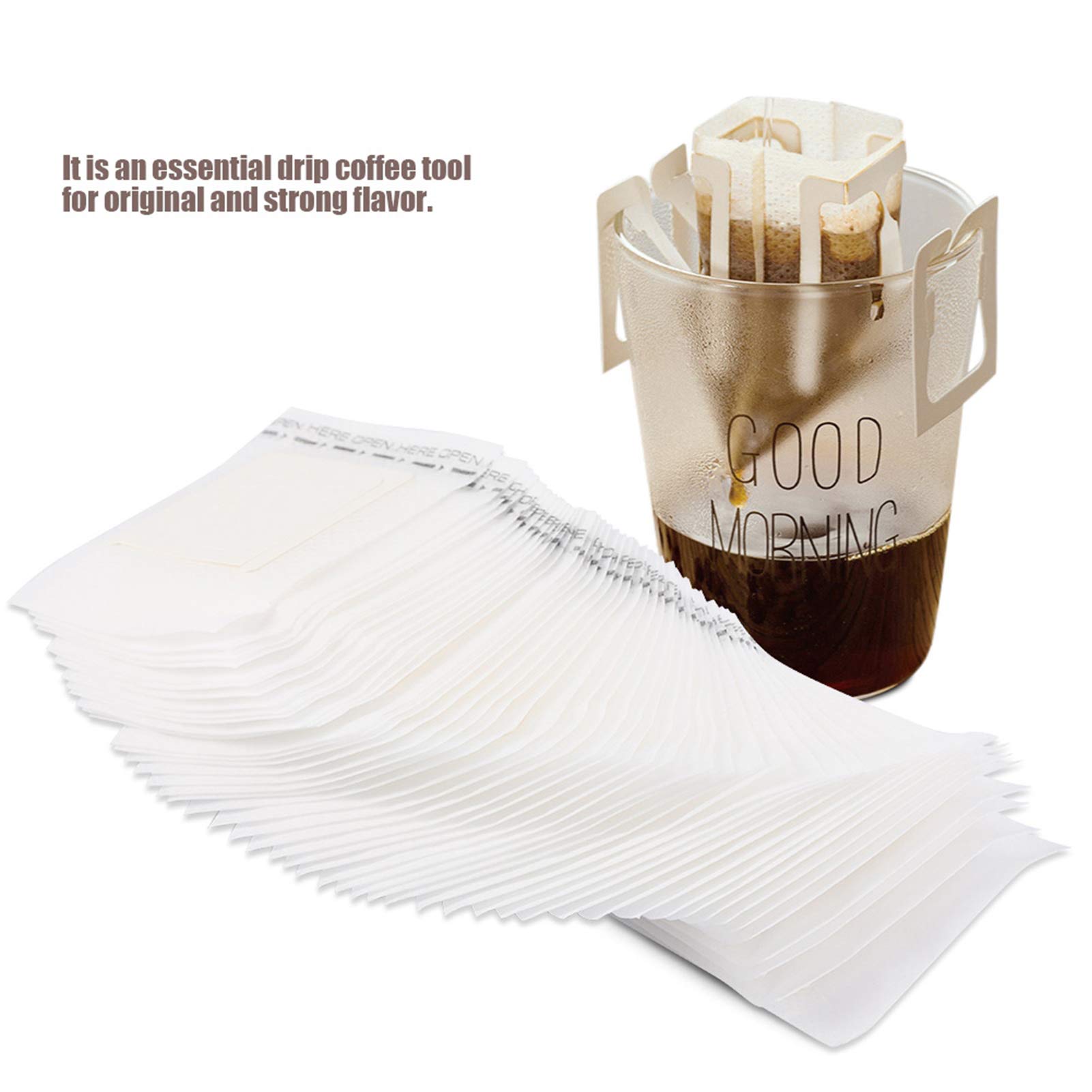 Sachet De Thé Réutilisable 50 Pcs Portable Filtre à Café Sac En Papier à Suspendre D'oreille Drip Coffee Sac Single Serve Jetables Drip Filtre à Café Sac Idéal Pour Voyager, Camping, Maison Sachet De Thé Réutilisable 50 Pcs Portable Filtre à Café Sac En Papier à Suspendre D'oreille Drip Coffee Sac Single Serve Jetables Drip Filtre à Café Sac Idéal Pour Voyager, Camping, Maison