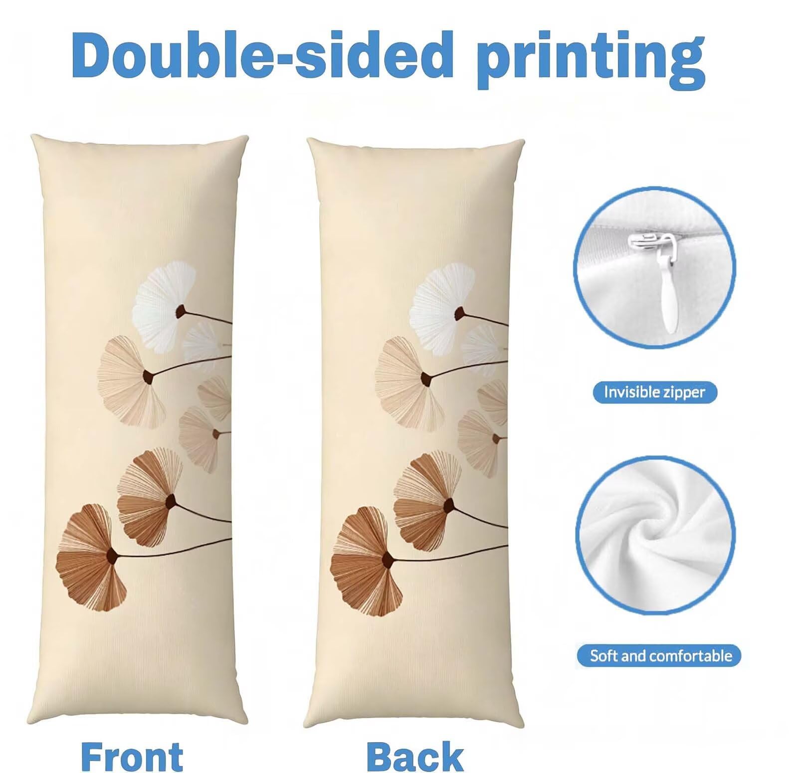 Fodera Cuscino 50 x 150 cm, Nordic-12 Velluto Copricuscini Letto, | con Invisibile Cerniera, Morbida e Traspirante, per biancheria da letto, divano, hotel, chi dorme sul fianco Semplice-2 j-27