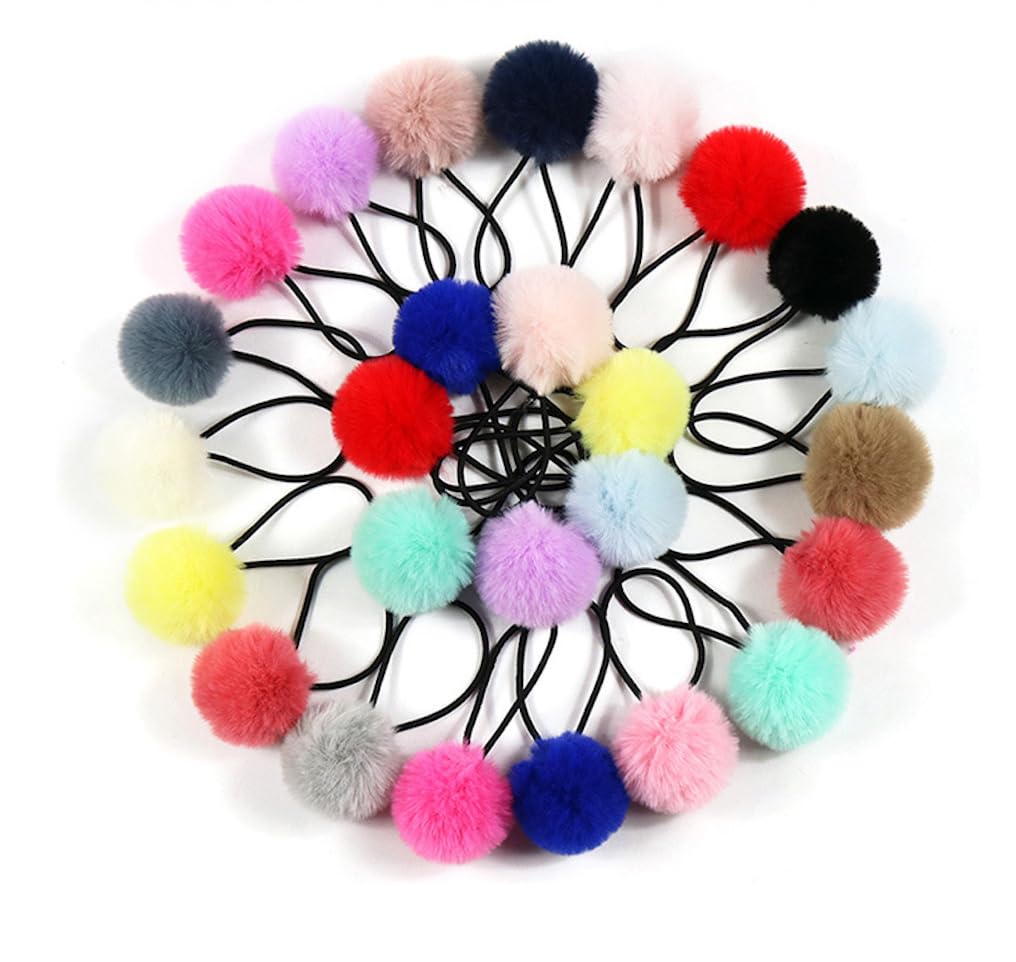 Lot De 100 Pompons En Fausse Fourrure - 15 Mm - Pour Loisirs