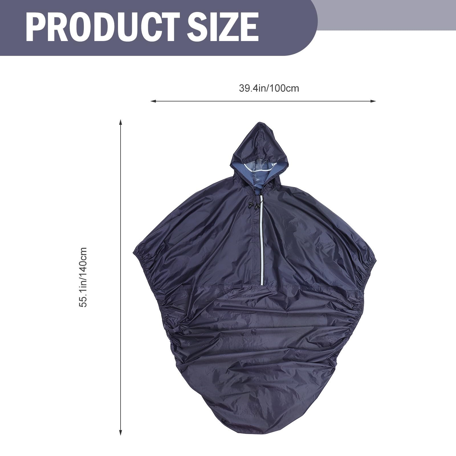 Poncho de Pluie pour Fauteuil Roulant Adulte en Polyester Taffeta Pvc | Pliable et Portable, Facile à Emporter, Usage Extérieur Toute Saison, Conçu pour Personnes Âgées