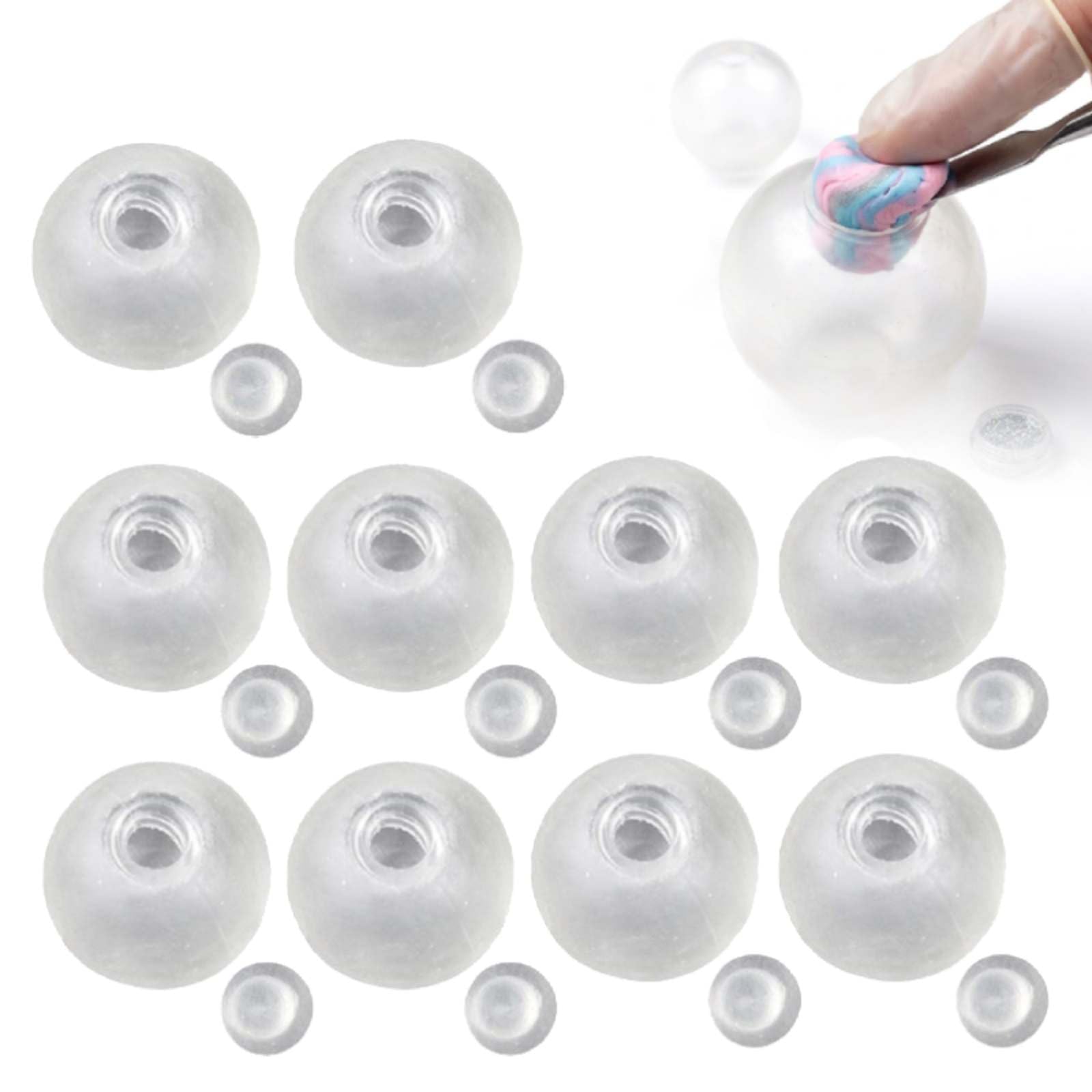 10Pcs DIY Stress Ball Making Kit - Milky Blank Skins Empty Stress Ball DIY Kit, Blank Pressure Balls Skin DI-Y Kits, Vacuum Squeezing StressBall, Make Your Own Fidget Pressure Balls for Adults