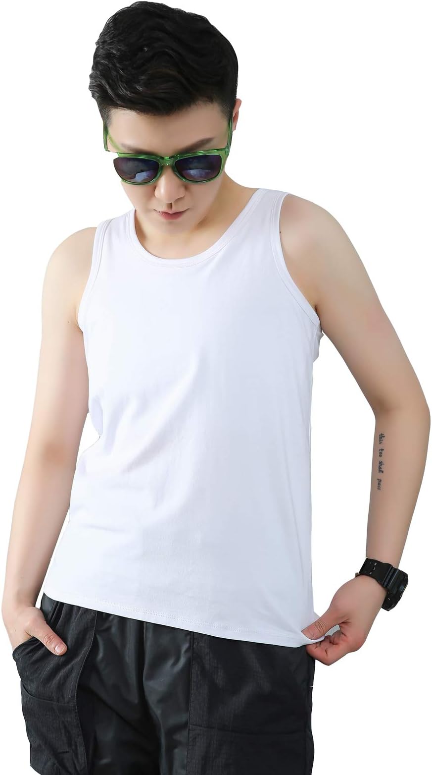Chest Binder Cotton Strong Elatic Band Tank Top Shapewear for Tomboy Trans Lesbian