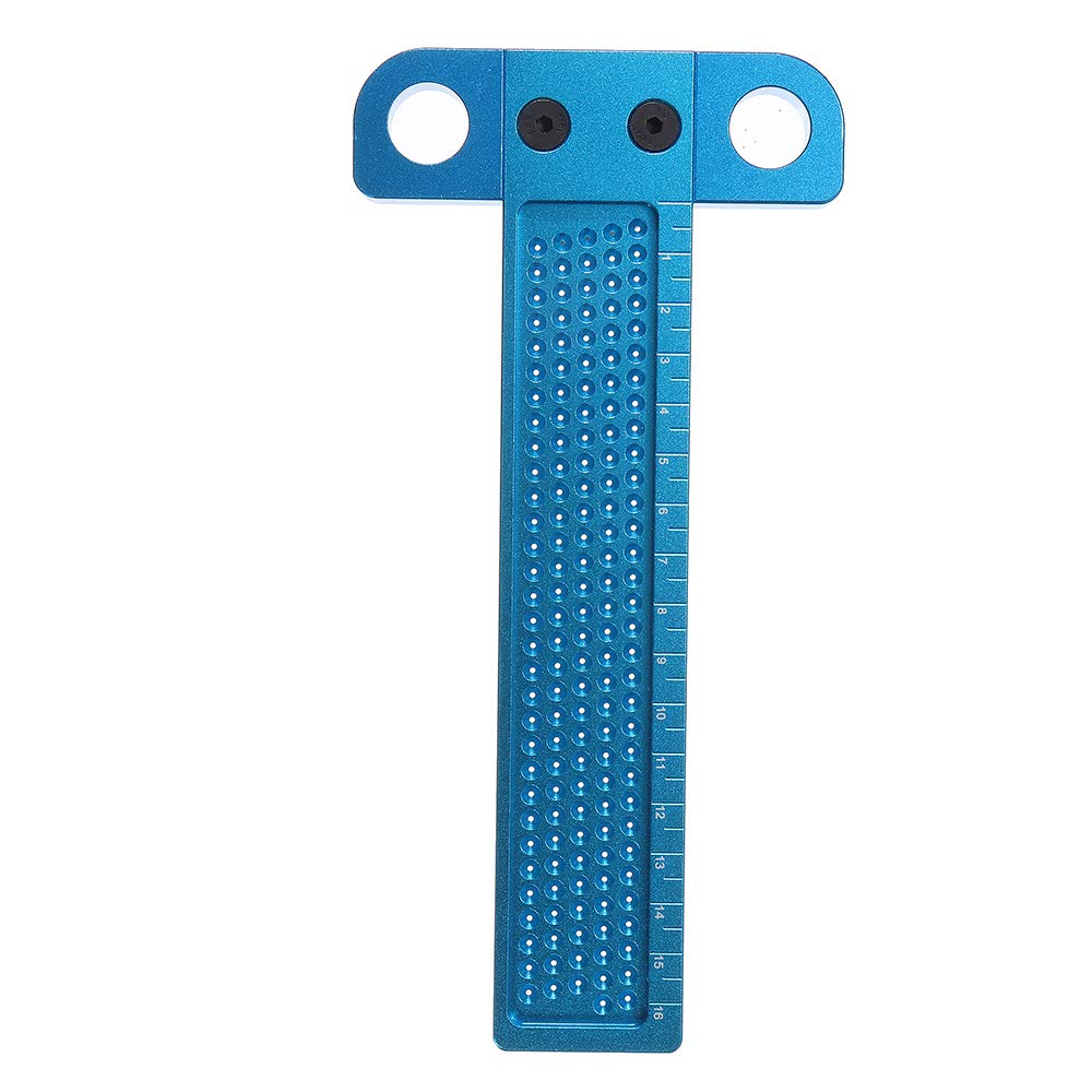 Alliage d'aluminium T-50/160 / 260Mm Positionnement des trous Règle de mesure métrique Marquage de précision T-Ruler Scriber Règle Outil de travail du bois - 160Mm