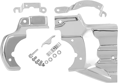 Miniatura 3 de TCT-MOTORPARTS Cubierta de interfaz de transmisión de motor cromada para Harley Softail 2007-2017